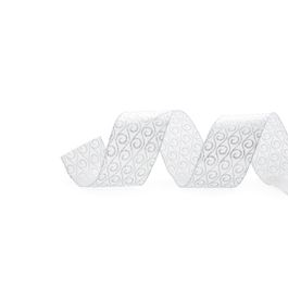 Fita Ondas Branco e Prata C/1 UN