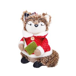 Raposa C/Óculos E Livro Marrom/Vermelho C/1 Un