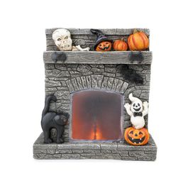 Acessórios Decorativos Lareira com Led Halloween Cinza