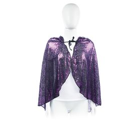 Capa Com Capuz Paetê Roxo