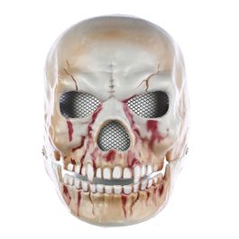 Mascara Zumbi Vampiro Cinza / Vermelho