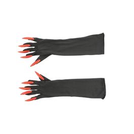 Luva Unha Vermelha Preto / Vermelho