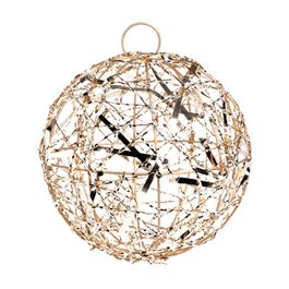 Enfeite Bola Rattan Champagne