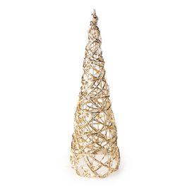 Arvore De Led Cone Com Perolas Ouro