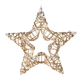 Estrela Decorativa Com Led Ouro