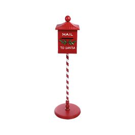 Caixa De Correio Decorativa Natalina Vermelho / Branco