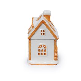 Casinha Decorativa  Marrom Claro / Branco