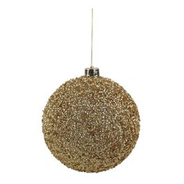 Enfeite Bola Com Glitter Ouro