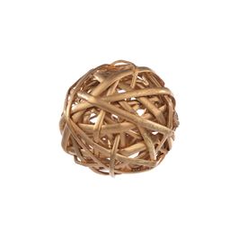 Enfeite Bola Rattan Ouro