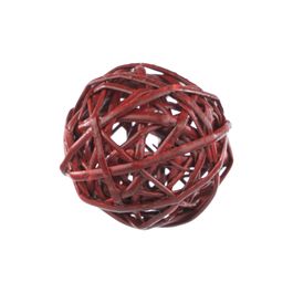 Enfeite Bola Rattan Vermelho