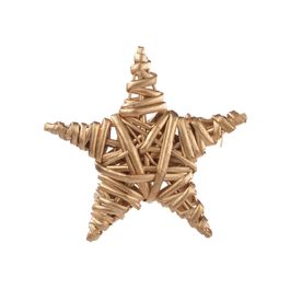 Estrela Decorativa Rattan Ouro