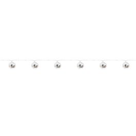 Cordao Led Com Bolas Branco / Preto