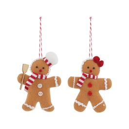 Enfeite Para Pendurar Gingerbread Marrom