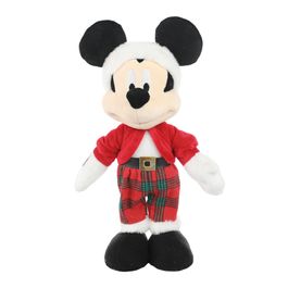 Pelucia Mickey Calça Xadrez Vermelho