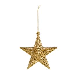 Enfeite Para Pendurar Estrela Ouro