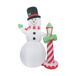 Inflavel Boneco De Neve Branco / Vermelho