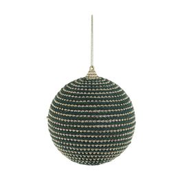 Enfeite Bola Com Glitter Verde