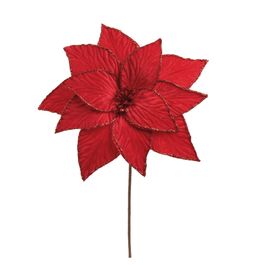 Flor Decorativa Poinsetia Vermelho