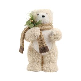 Urso Decorativo Com Cachecol Bege
