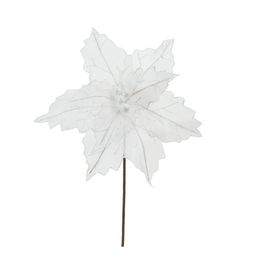 Flor Decorativa Poinsetia Branco