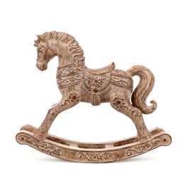 Cavalo Decorativo Balanço Marrom Claro