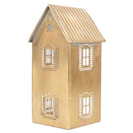 Porta Velas Metal Ouro