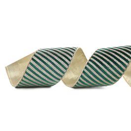 Fita Aramada Verde Menta / Ouro