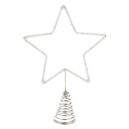 Topo De Arvore Estrela Prata