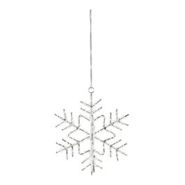 Enfeite Para Pendurar Floco De Neve Prata