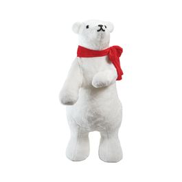 Urso Decorativo Com Led Branco / Vermelho
