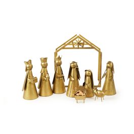 Presepio Em Resina Ouro