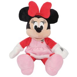Pelucia Minnie Roupa Xadrez Vermelho / Rosa