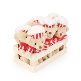 Mini Box Urso Marrom / Vermelho