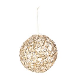 Enfeite Bola Rattan Ouro