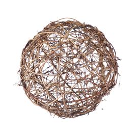 Enfeite Bola Rattan Marrom
