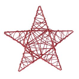 Estrela Decorativa Rattan Vermelho