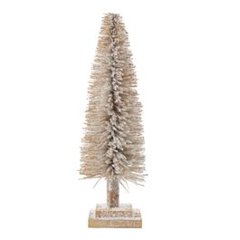 Mini Arvore De Natal Nevada Bege / Branco