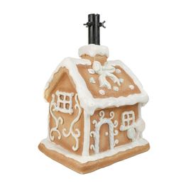 Base Para Arvore De Natal Casa Gingebread Marrom / Branco