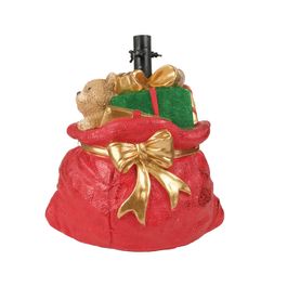 Base Para Arvore De Natal Saco De Presentes Vermelho / Ouro
