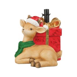 Base Para Arvore De Natal Rena Com Presentes Ouro / Vermelho