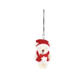 Mini Urso De Pelucia Com Roupa Verde / Vermelho