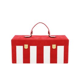 Caixa Organizadora Com Alça Vermelho / Branco