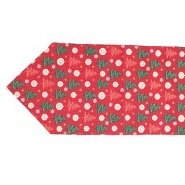 Caminho De Mesa Estampado Vermelho