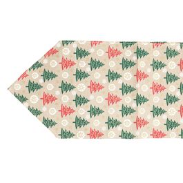Caminho De Mesa Estampado Vermelho