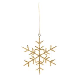 Enfeite Para Pendurar Floco De Neve Ouro