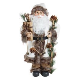 Papai Noel Decorativo Com Presentes Marrom