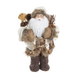 Papai Noel Decorativo Com Urso Marrom