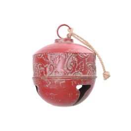 Enfeite Com Guizos Brilhante Vermelho