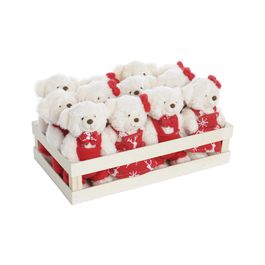 Mini Box Urso Branco / Vermelho