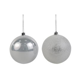 Enfeite Bola Perolada Prata